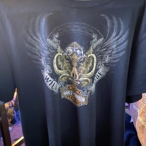 WA HARLEY DAVIDSON TEE PERFECT CONDITION CRAZY FRONT DESIGN 🔥🔥SIZE M